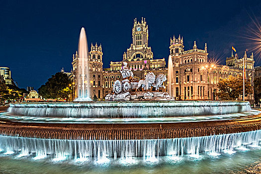 西贝里斯广场喷泉,马德里,西班牙