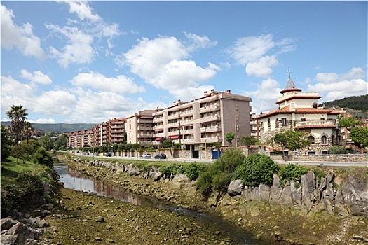 沿岸城镇,乌迪亚莱斯堡,坎塔布里亚,西班牙