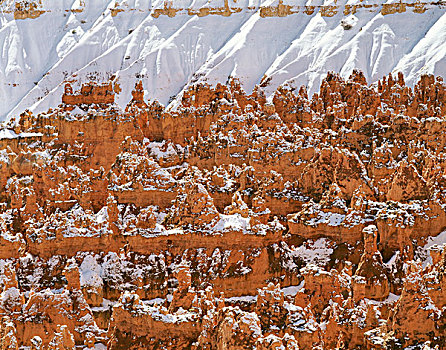美国,犹他,初雪,怪岩柱,布莱斯峡谷国家公园,大幅,尺寸