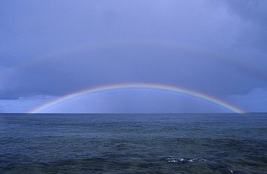 彩虹,海洋,鄂霍次克海