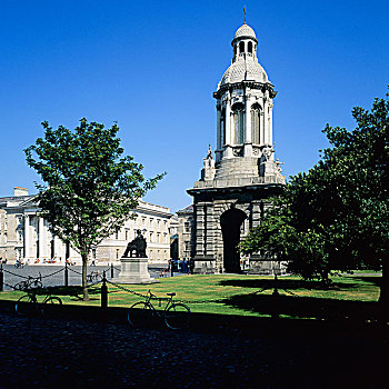 图书馆,广场,圣三一学院,都柏林,爱尔兰