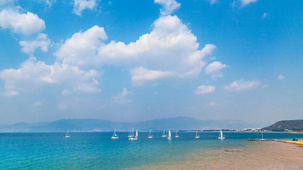 行摄大美醉美抚仙湖之风帆船儿,原生态的自然风景