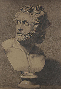 油画约翰·埃弗里特·米莱斯人物手绘草图