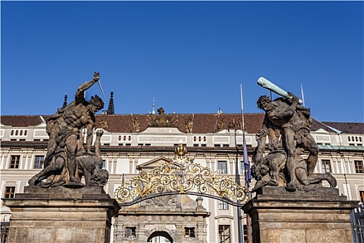 雕塑,入口,布拉格城堡