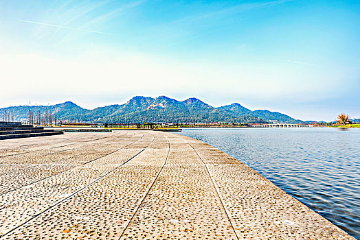 杭州湘湖风光定山广场