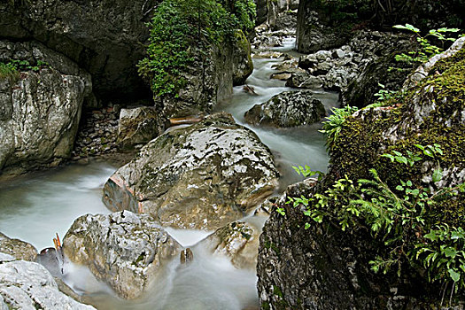 河流,峡谷,上陶恩山国家公园,奥地利