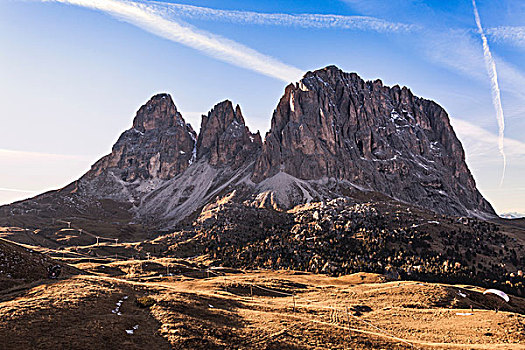山景,崎岖,岩石构造,白云岩,意大利