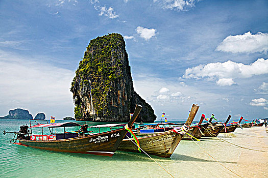 泰国,甲米,帽子,海滩,高兴,岛屿,背景