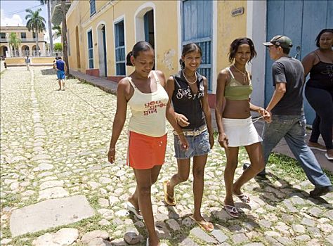 年轻,古巴,女人,特立尼达,省,拉丁美洲,北美