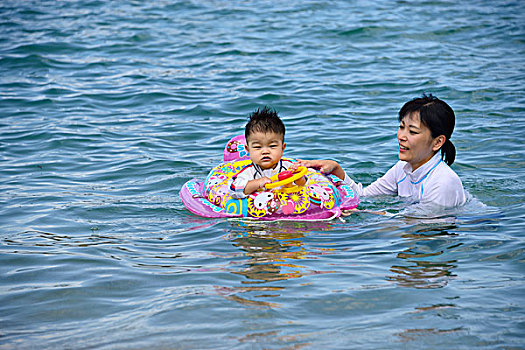 母子,海洋