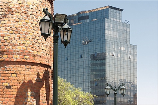 旧式,现代建筑,圣地亚哥,智利