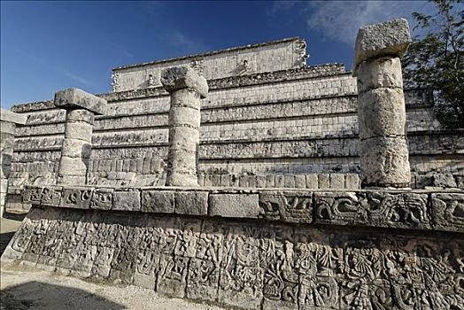 武士神庙,玛雅,遗迹,奇琴伊察,新,尤卡坦半岛,墨西哥
