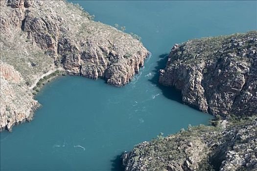横图,瀑布,航拍,西澳大利亚,澳大利亚