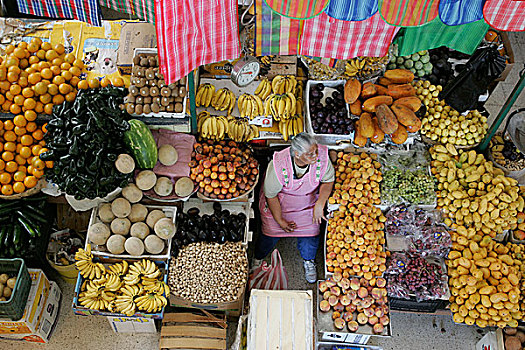 水果,市场,波托西地区,墨西哥,2007年