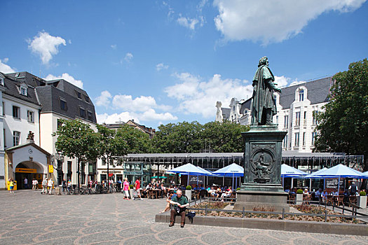 贝多芬,纪念建筑,大教堂广场,北莱茵威斯特伐利亚,德国,欧洲