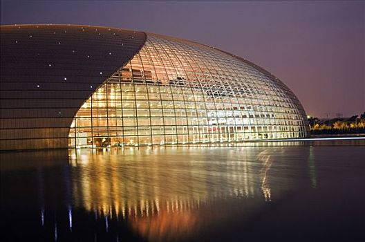 中国,北京,国家,剧院,国家大剧院,设计,法国,建筑师,玻璃,钛,2007年