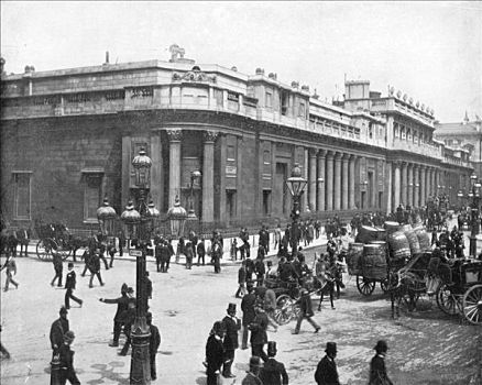 英格兰银行,伦敦,迟,19世纪,艺术家,未知