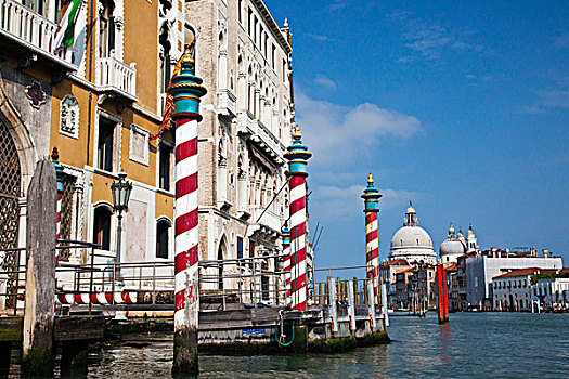 欧洲,意大利,威尼斯,圣马利亚,行礼,蓝天,大运河