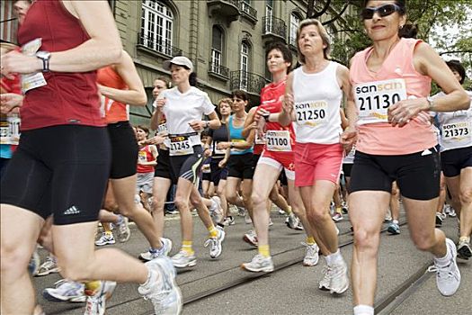 跑步者,瑞士人,跑,六月,2008年,伯尔尼,瑞士,欧洲