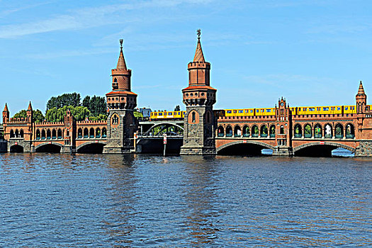 桥,穿过,地铁,柏林,德国,欧洲