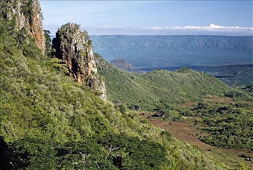 肯尼亚,风景,山谷,悬崖,哭墙,大裂谷