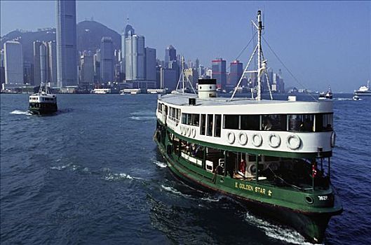 香港,星,渡轮,服务,道路,维多利亚港,中心,尖沙嘴,船队,帮助,运输,乘客,四个,路线