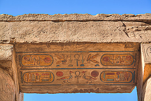 楣,象形文字,多柱厅,卡尔纳克神庙,复杂,路克索神庙,埃及