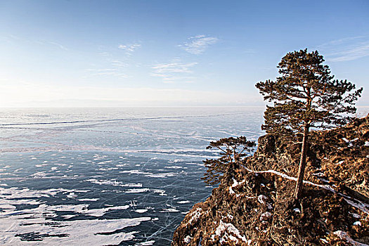 贝加尔湖,冬天,西部,岸边,区域,西伯利亚,俄罗斯,欧洲