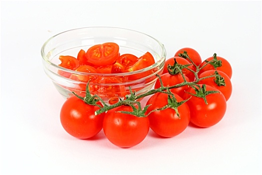 西红柿,玻璃碗