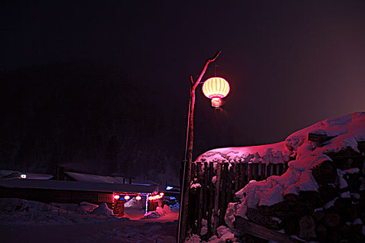 黑龙江雪乡夜景