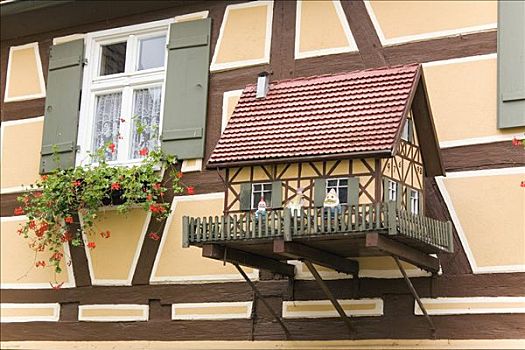 小,成比例模型,房子,丁克尔斯比尔,巴伐利亚,德国