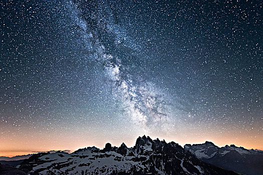 意大利,白云岩,山,夜空