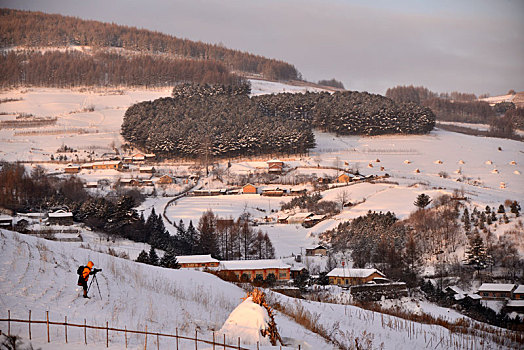 冬季吉林雪村-松岭美景如画