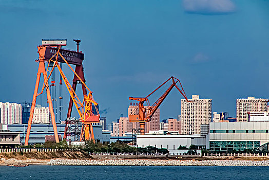 河北省秦皇岛市山海关工业码头建筑景观