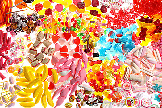 清晰,塑料袋,品种,果味软糖,果浆软糖,糖果,冰糕,饼干,胶熊