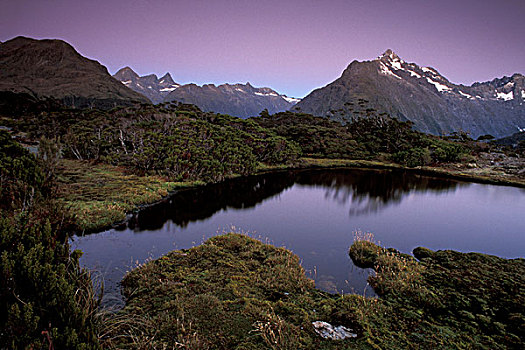 钥匙,顶峰,峡湾国家公园,南岛,新西兰