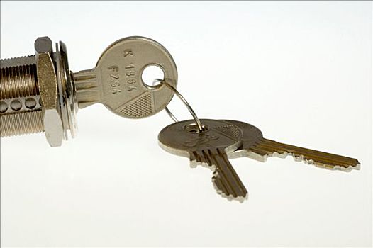 锁,三个,钥匙