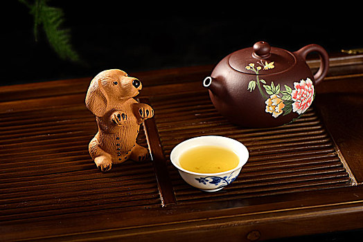 紫砂茶壶茶杯茶具方壶茶文化茶艺茶宠小狗犬