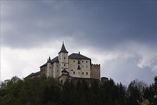 城堡,山谷,卡林西亚,奥地利,欧洲