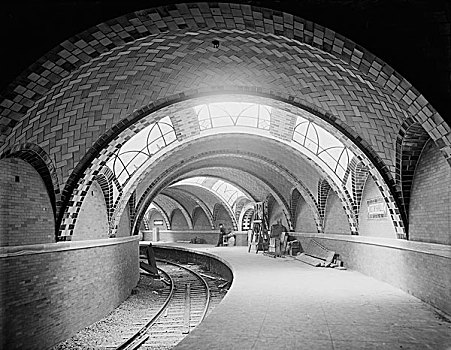 市政厅,地铁站,纽约,美国,运输,地铁,历史
