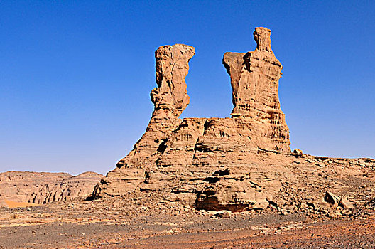 石头,排列,塔西里,国家,公园,世界遗产,阿尔及利亚,撒哈拉沙漠,北非