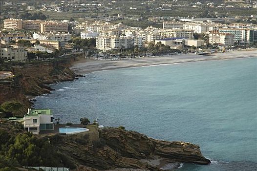 海滩,一个,房子,白色海岸,西班牙