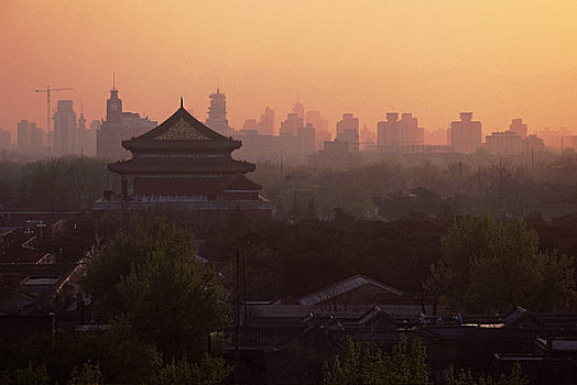 中国,北京,故宫,日落