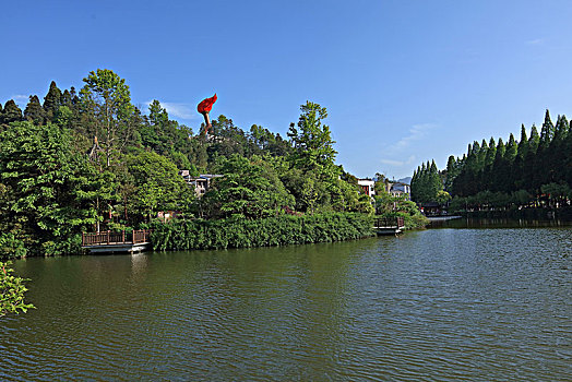 井冈山,挹翠湖,南山路