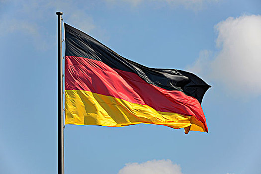 德国国旗,德国国会大厦,德国联邦议院,柏林,德国,欧洲