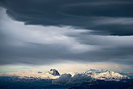 风暴,蒙特卡罗,大萨索山,背景,省,意大利,欧洲