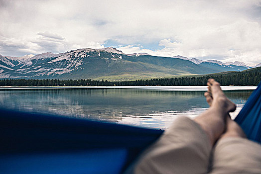 放松,湖,加拿大