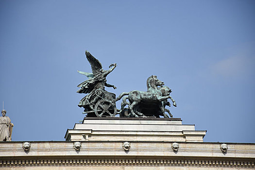 骑士雕像,雕塑,青铜,铜像,议会,维也纳,屋顶