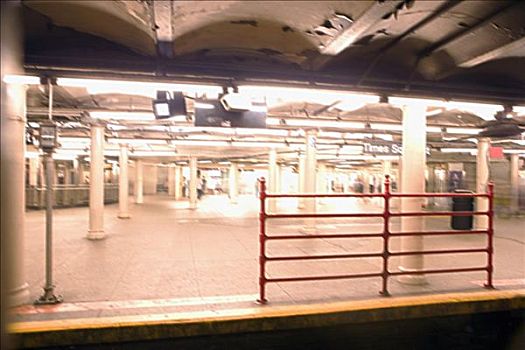 人群,地铁站,纽约,美国