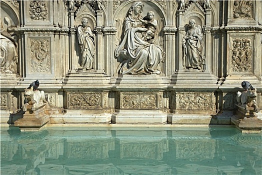 喷泉,锡耶纳,托斯卡纳,意大利